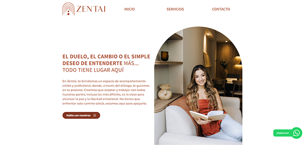 Zentai — landing page para psicóloga
